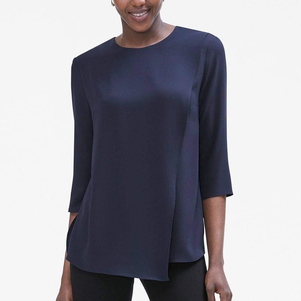 MM Lafleur The Bourgeois Blouse In Galaxy Blue Size Small